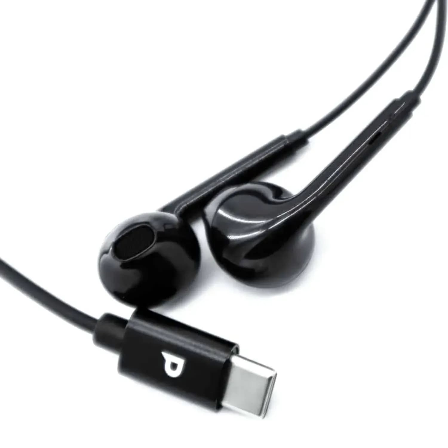 Powerology Earphone - Type-C Connector, Black — White 3