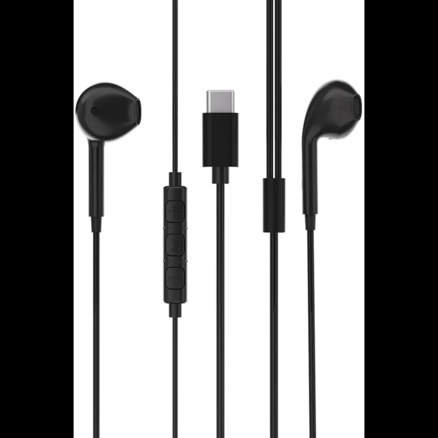 Powerology Earphone - Type-C Connector, Black — White 2