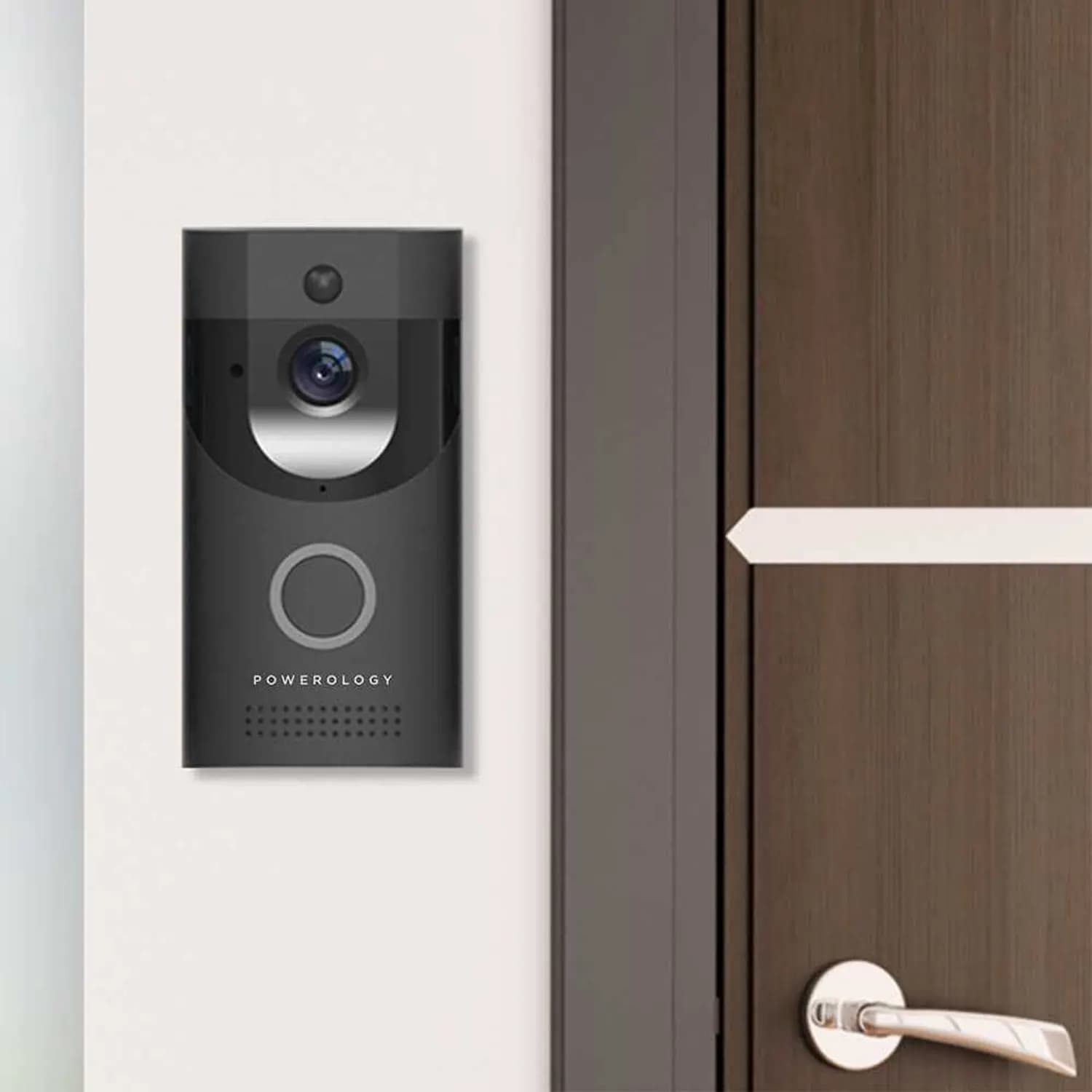 Powerology Video Doorbell - Motion Sensor, Night Vision, Black 5