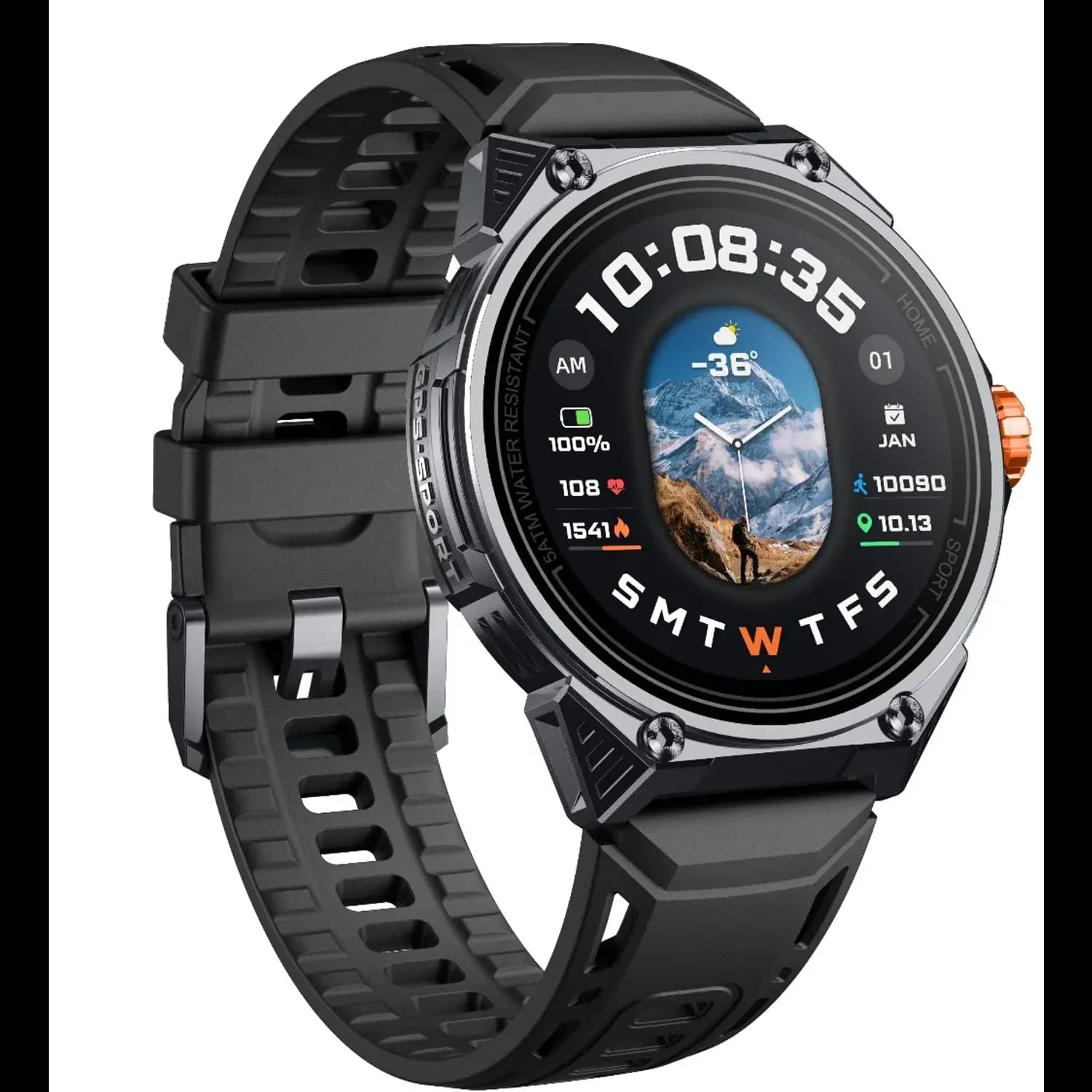 Powerology Smart Watch Alfa Urban - GPS, Black 4