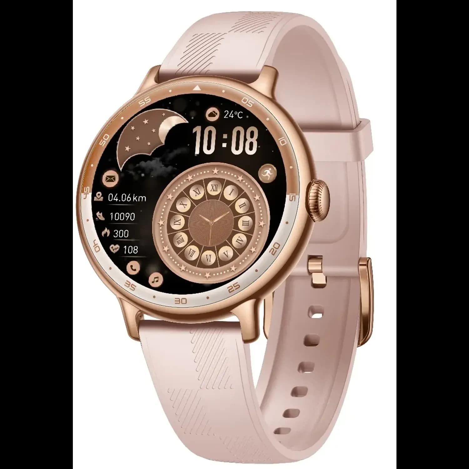 Powerology Smart Watch Gazelle - GPS, Urban Elegance - Pink — Pink 1 Powerology Smart Watch Gazelle - GPS, Urban Elegance - Pink — Pink 1
