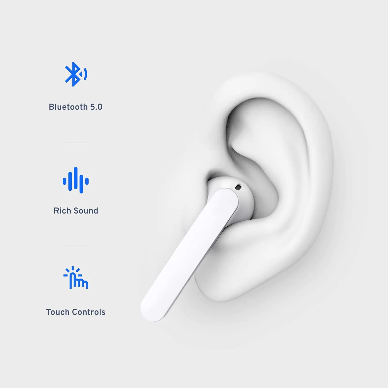 Powerology True Wireless Stereo Buds - White 3