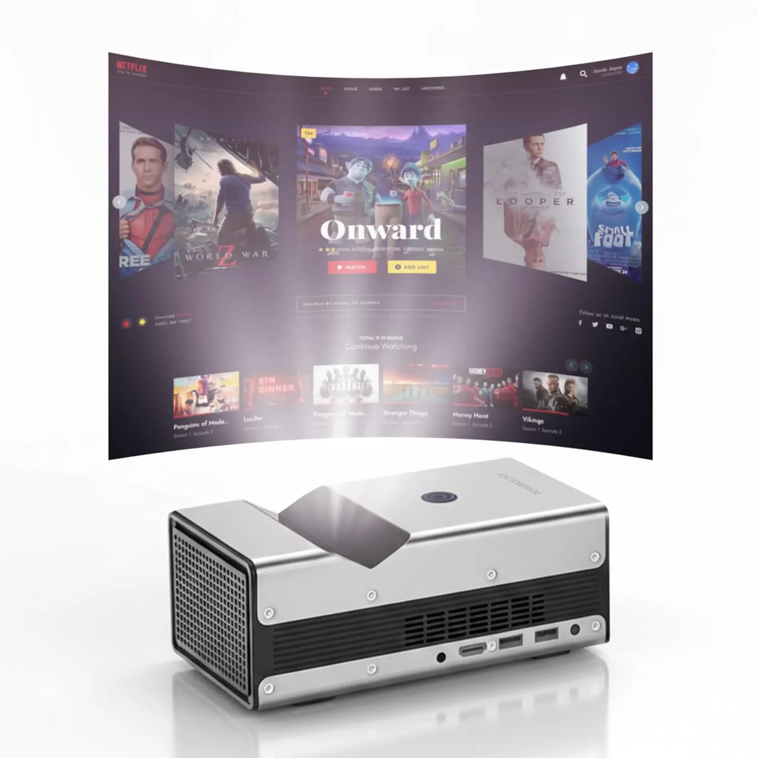 Powerology Mini DLP Projector - 4K WiFi Bluetooth, Portable 1 Powerology Mini DLP Projector - 4K WiFi Bluetooth, Portable 1