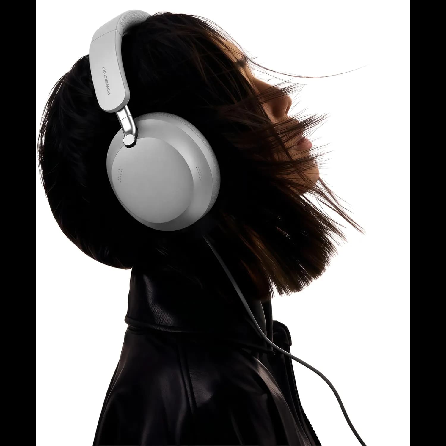 Powerology Headphones SOLIV - Hybrid ANC & ENC, Grey — Grey 2