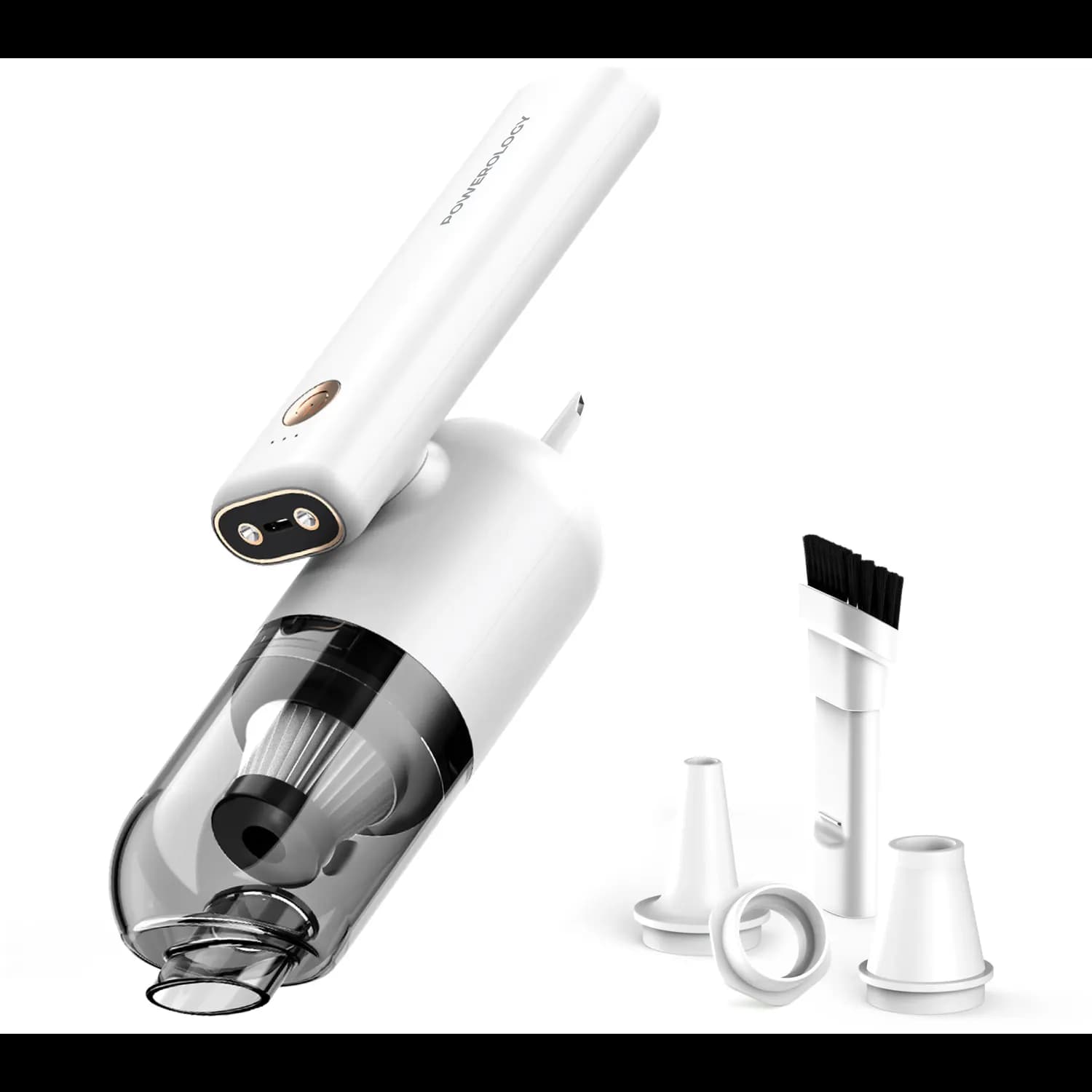 Powerology Vacuum Blower Inflator - Handheld, White 2