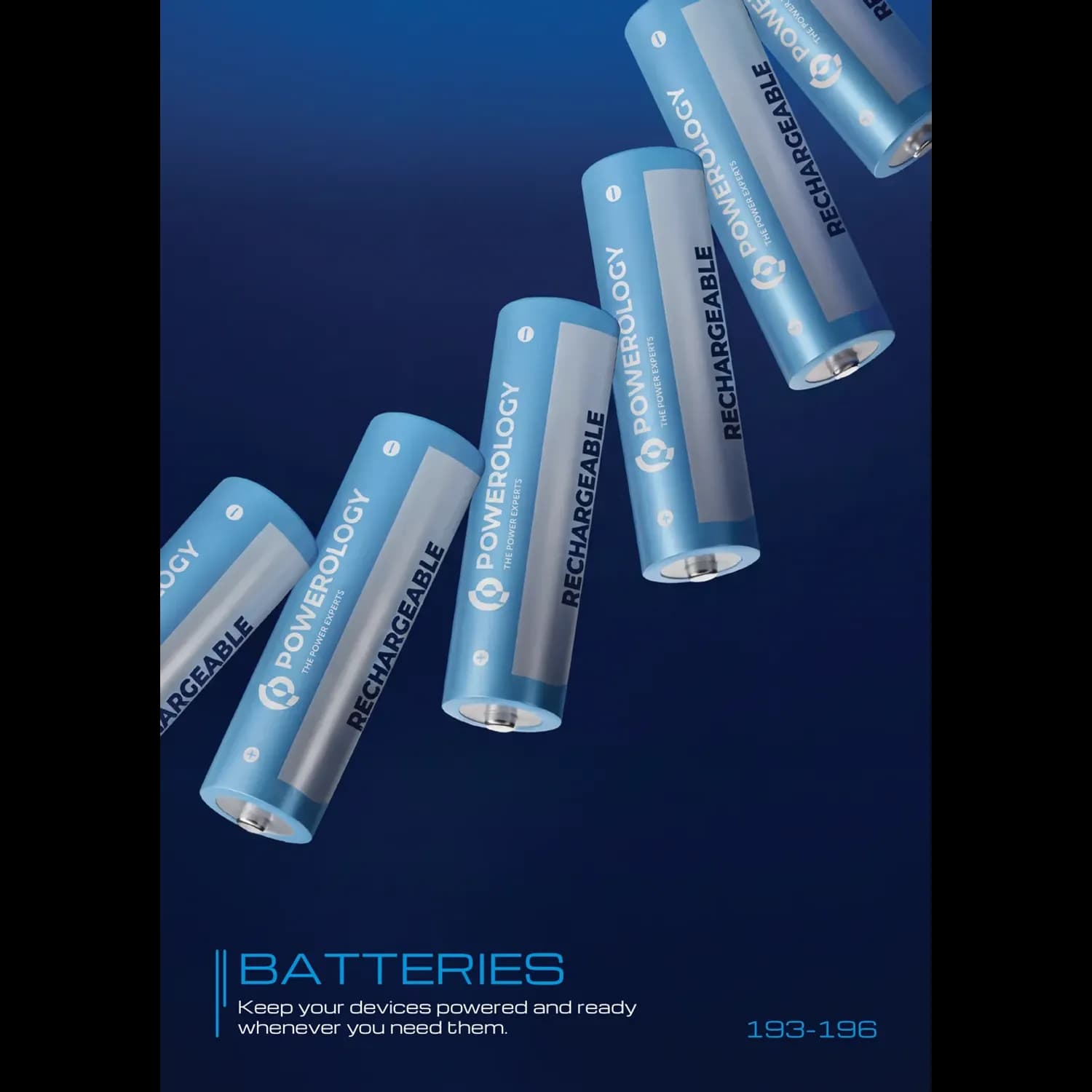 Powerology AA Lithium-Ion Rechargeable Batteries - USB-C, 3200mWh 4