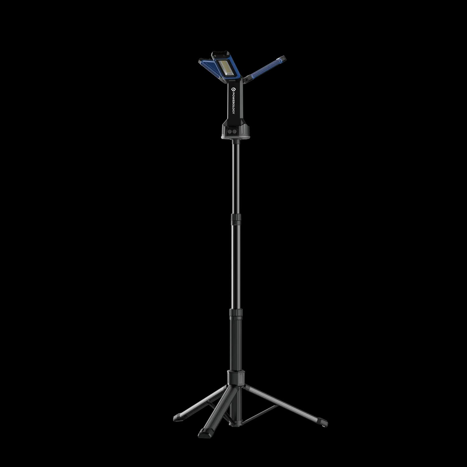 Powerology Camping Light Tripod - 4000mAh, Magnetic Base, Black 3