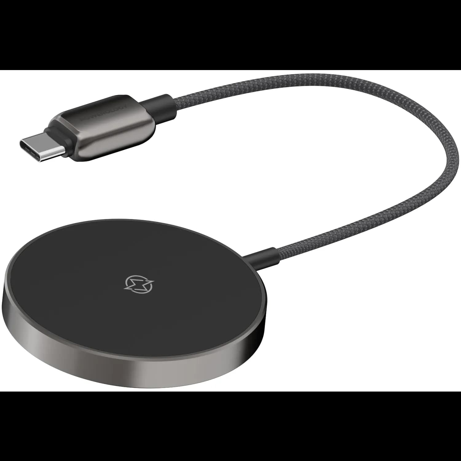 Powerology Wireless Charging Pad Zinco Series - 15W Fast Charge, Gray 1