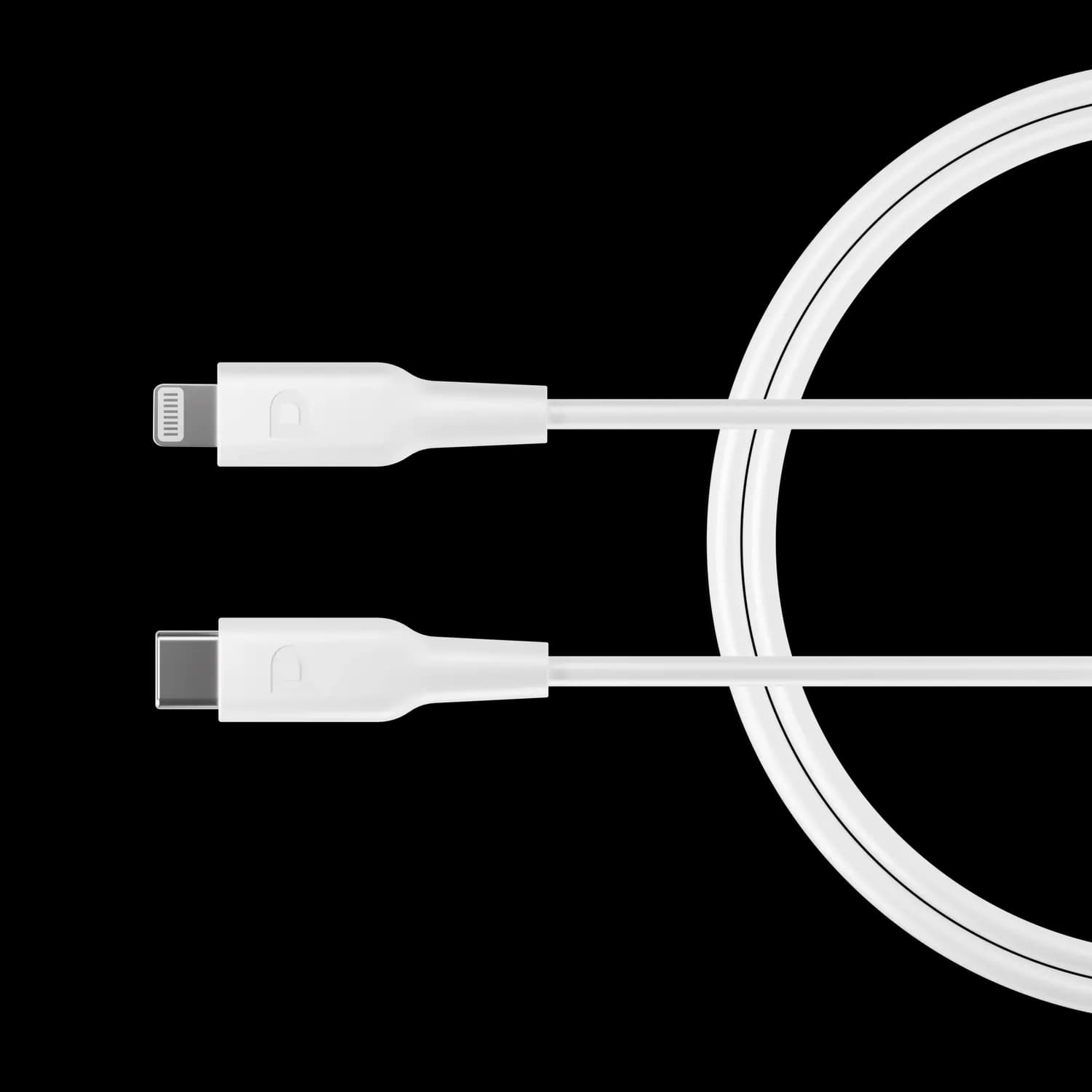 Powerology Cable Type-C to Lightning - 60W PD, White — Black 6