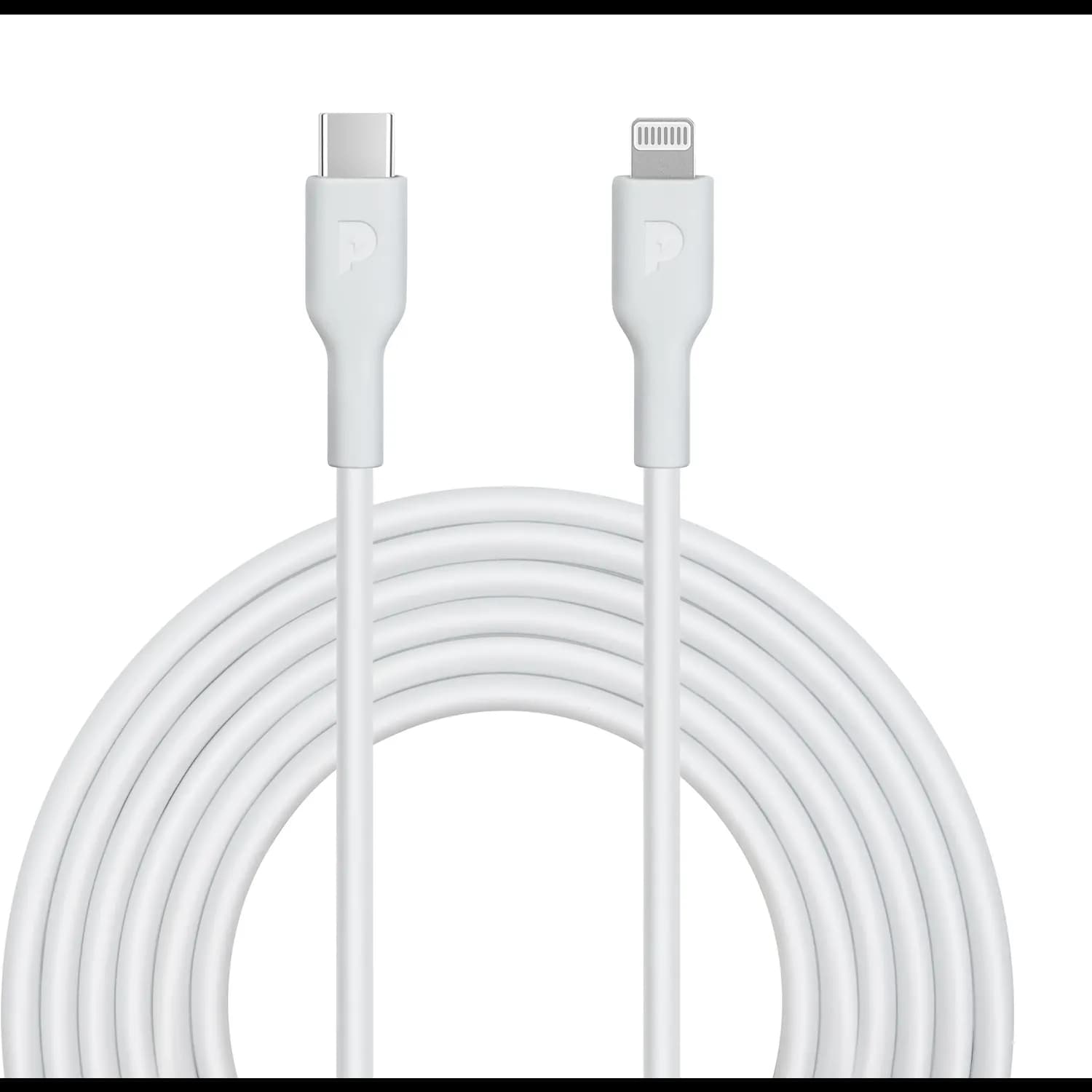 Powerology Cable Type-C to Lightning - 60W PD, White — Black 2