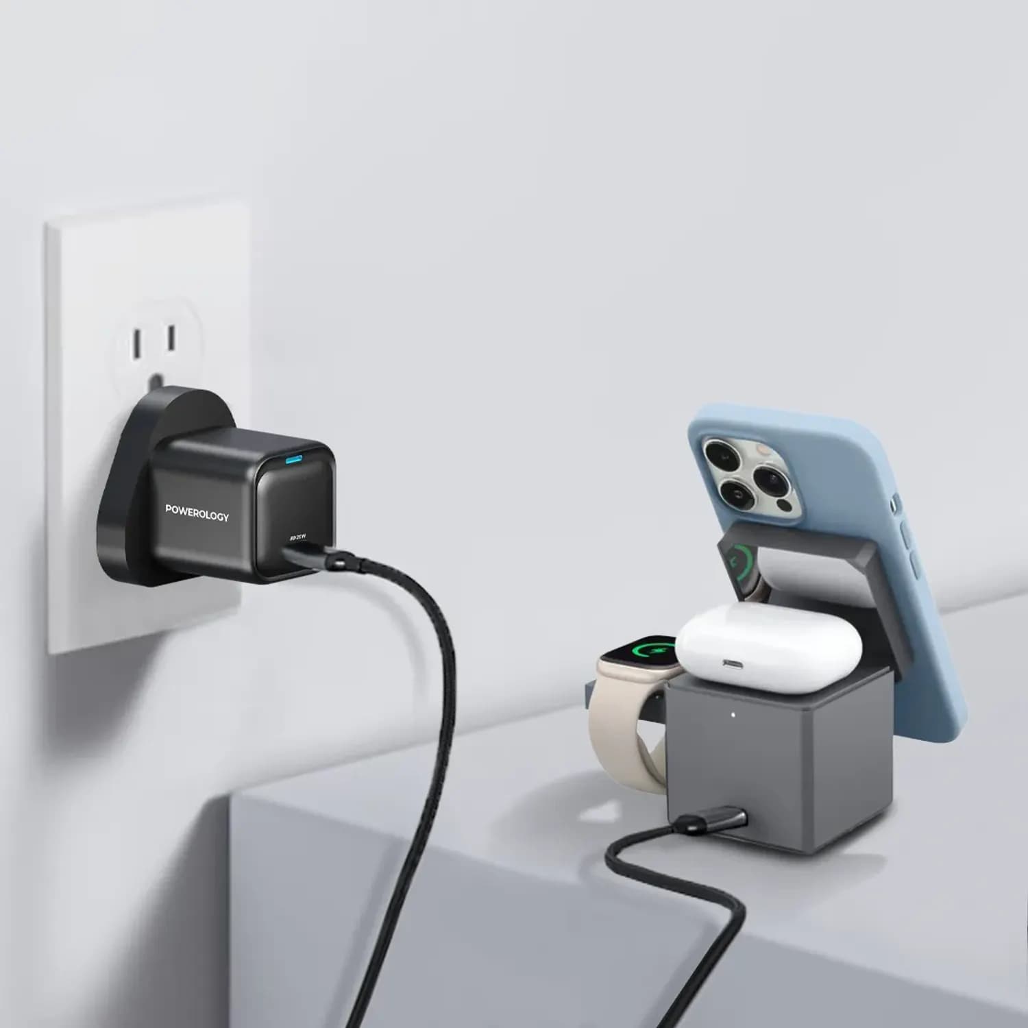 Powerology GaN Charger - Ultra-Compact, Black 2