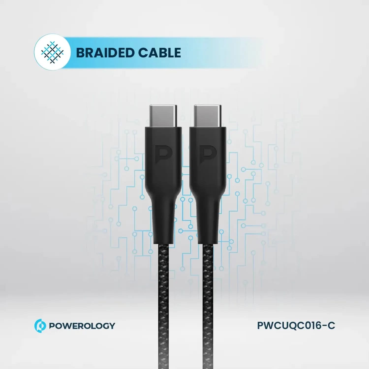 Powerology PD Charger - 20W USB-C, UK, Black 5