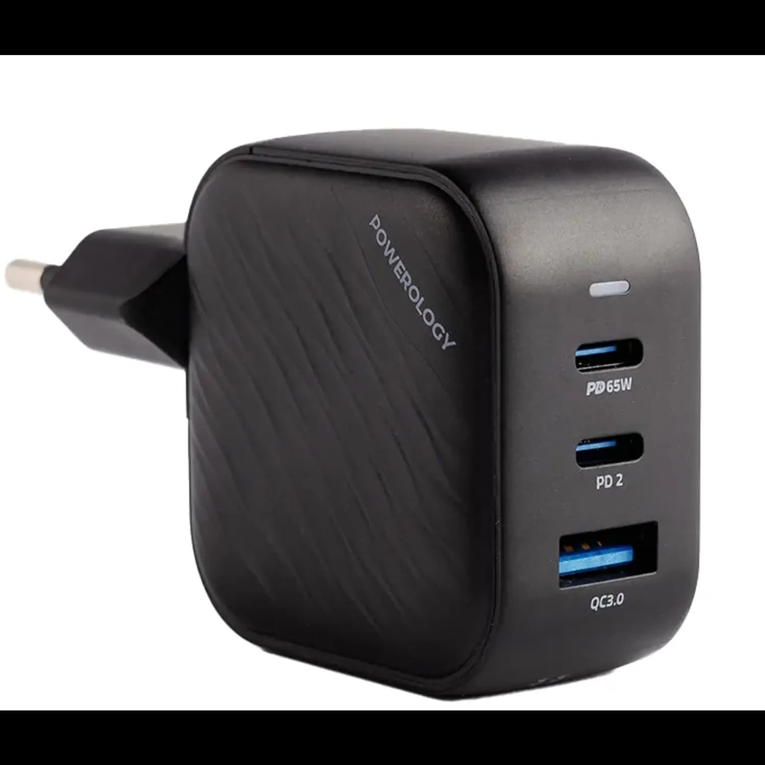 Powerology Charger GaN Ultimate - 65W Dual PD, Black 1 Powerology Charger GaN Ultimate - 65W Dual PD, Black 1