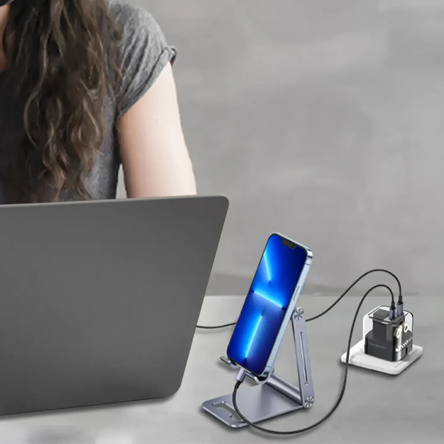 Powerology Charger Crystalline Series - Dual 35W PD GaN, Black 5