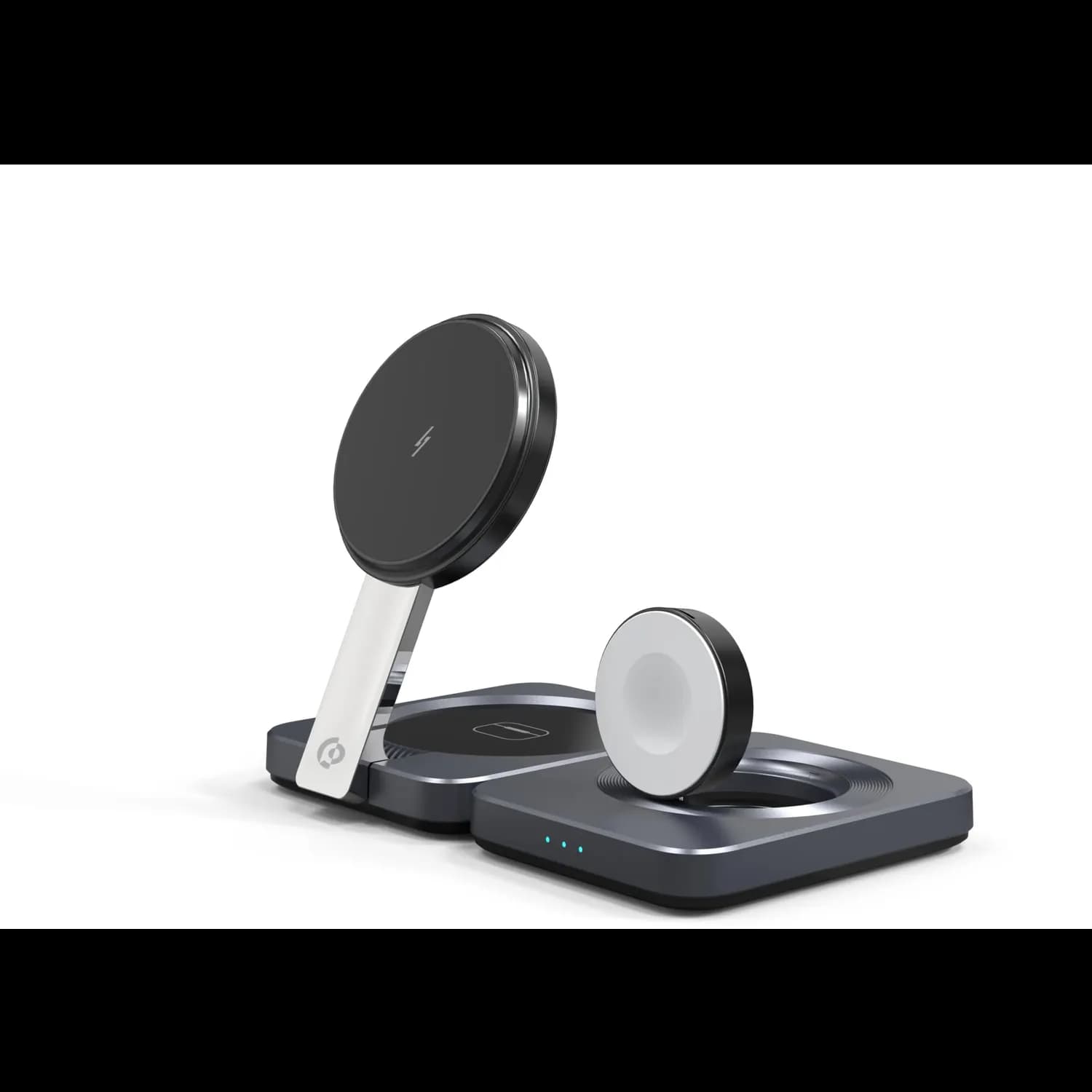 Powerology Wireless Charger - 3-in-1 Foldable 15W, Black 1