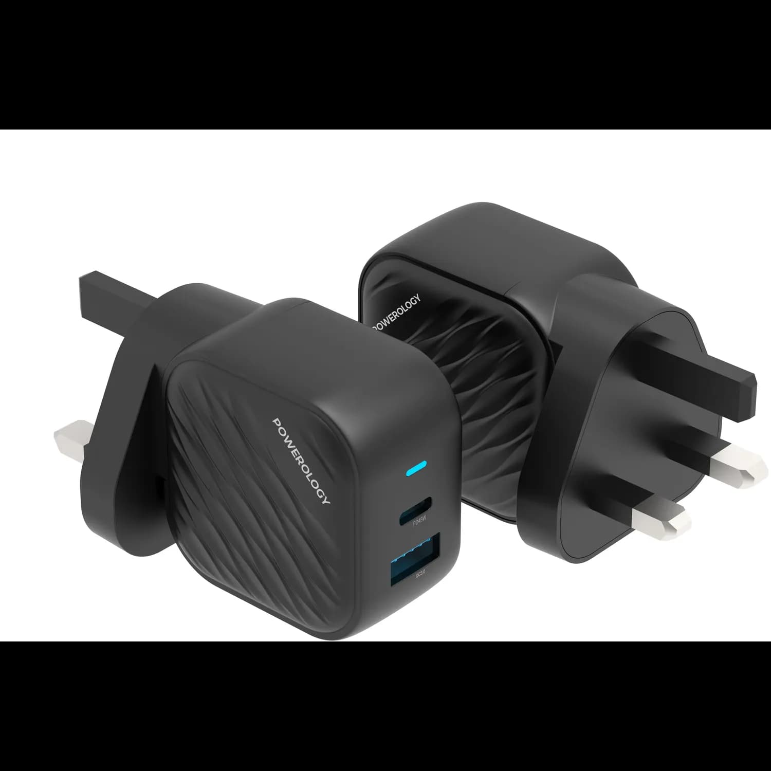 Powerology Wall Charger - Dual-Port GaN, Black 1 Powerology Wall Charger - Dual-Port GaN, Black 1