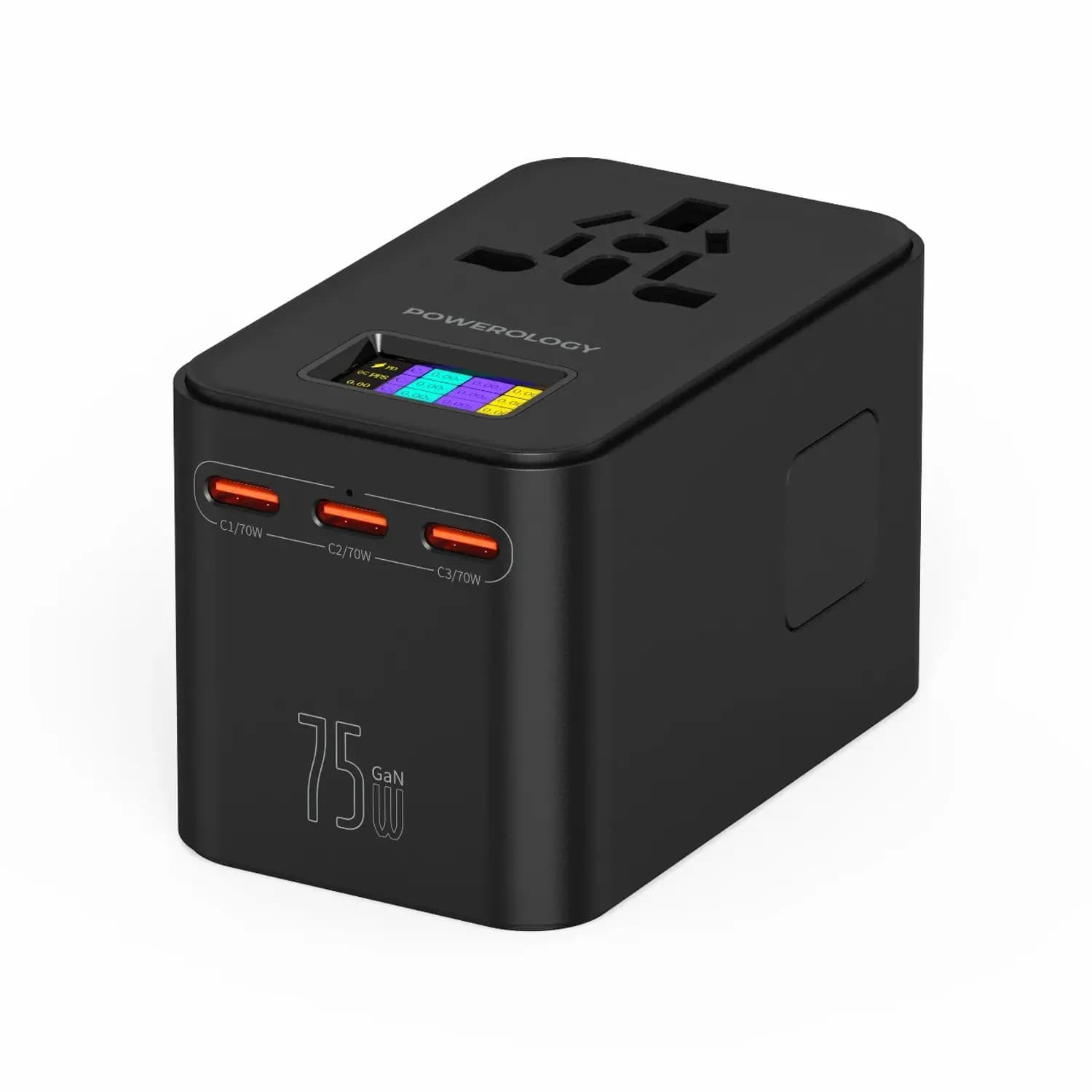 Powerology Universal Charger - GaN 75W, Black 2