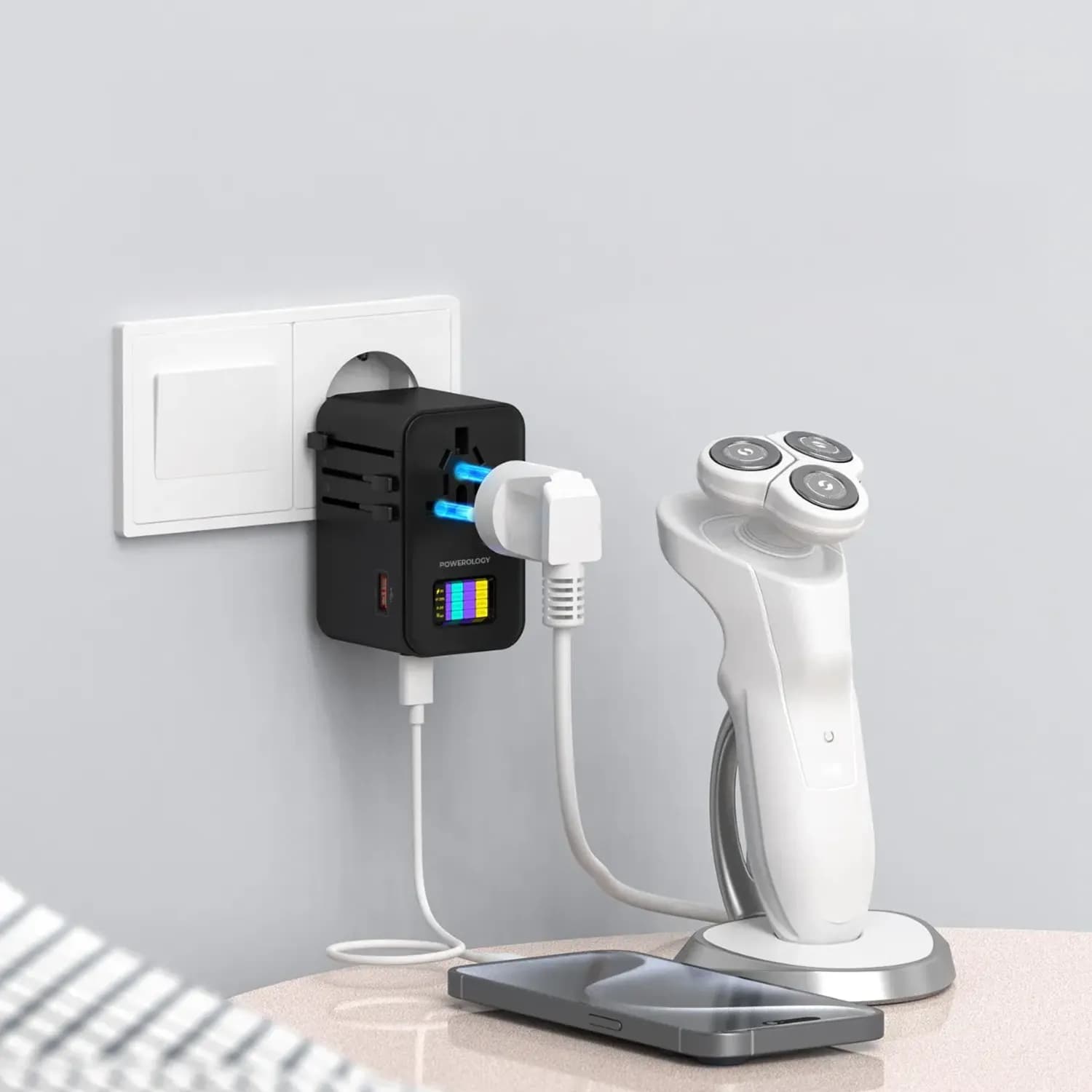 Powerology Universal Charger - GaN 75W, Black 3