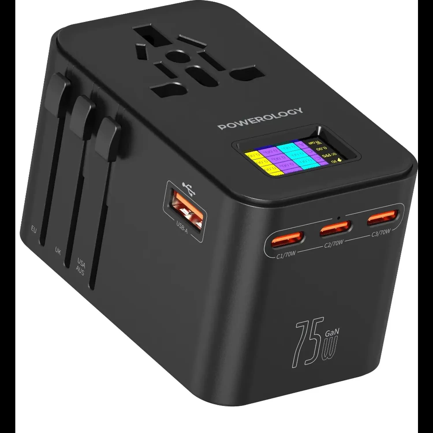 Powerology Universal Charger - GaN 75W, Black 5