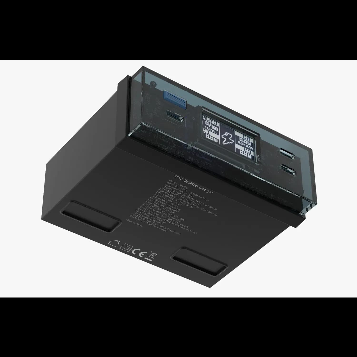 Powerology Charging Station - Desktop, Black 2