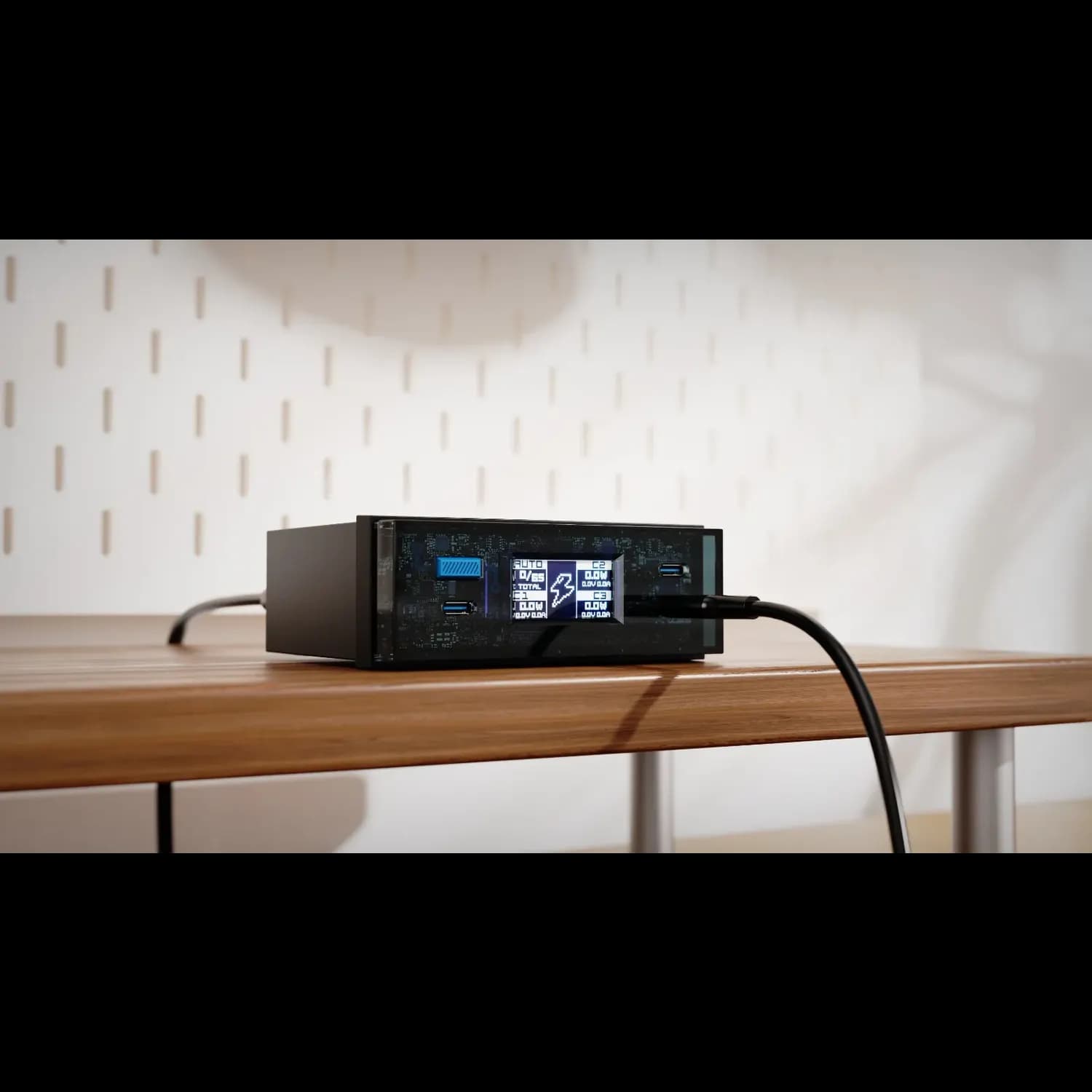 Powerology Charging Station - Desktop, Black 5