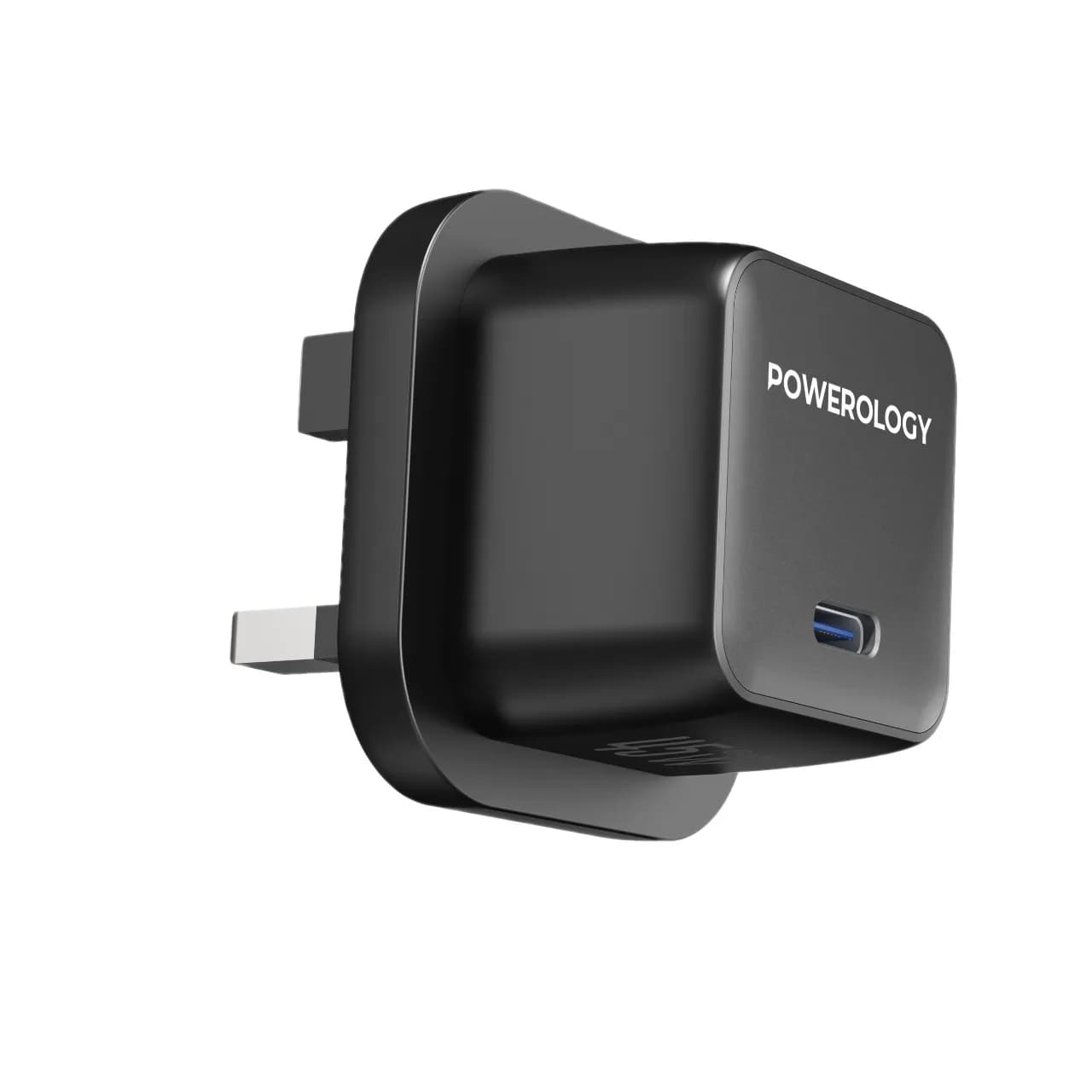 Powerology GaN Charger QX 45W - USB-C, Black/Grey 1 Powerology GaN Charger QX 45W - USB-C, Black/Grey 1