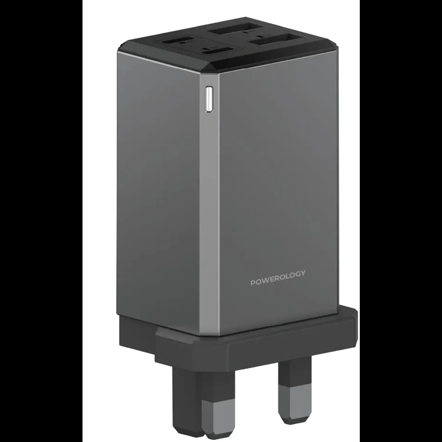 Powerology Travel Adapter - 65W GaN, Grey 1 Powerology Travel Adapter - 65W GaN, Grey 1