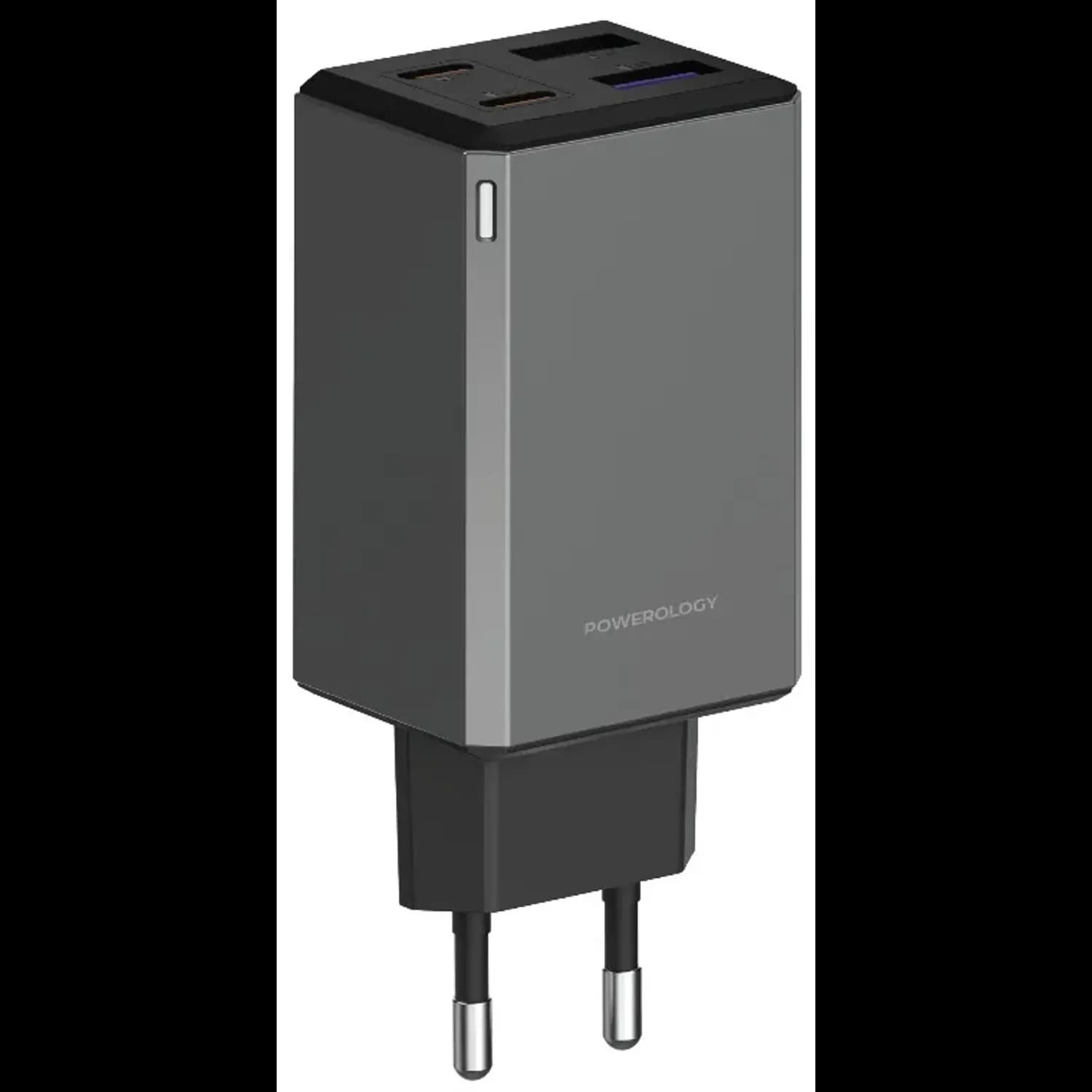 Powerology Travel Adapter - 65W GaN, Grey 1 Powerology Travel Adapter - 65W GaN, Grey 1