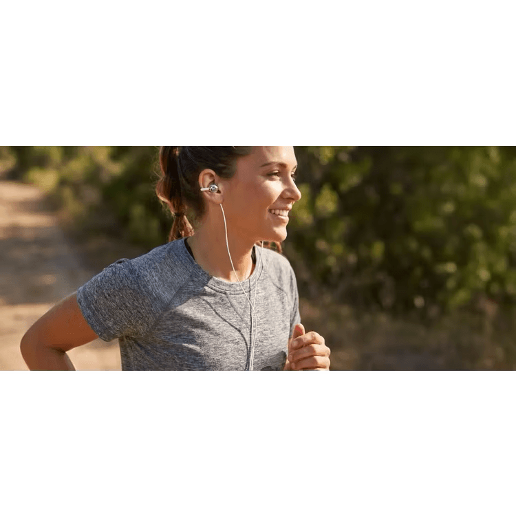 Powerology Earhook Earphones - USB-C Wired, White — Black 3