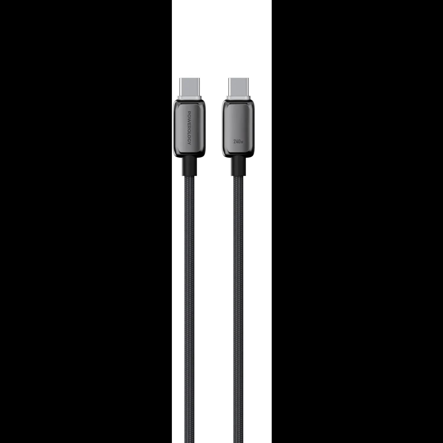Powerology USB-C Cable Zinco Series - 240W PD, 1M, Gray 1 Powerology USB-C Cable Zinco Series - 240W PD, 1M, Gray 1