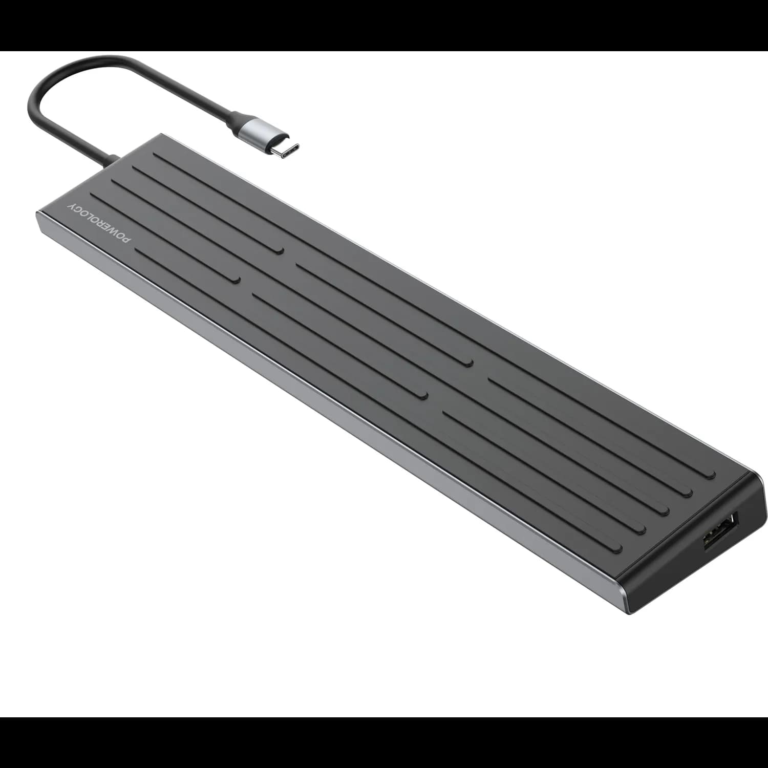 Powerology USB-C Hub & Laptop Stand - 13-in-1, 100W PD, Black 1 Powerology USB-C Hub & Laptop Stand - 13-in-1, 100W PD, Black 1