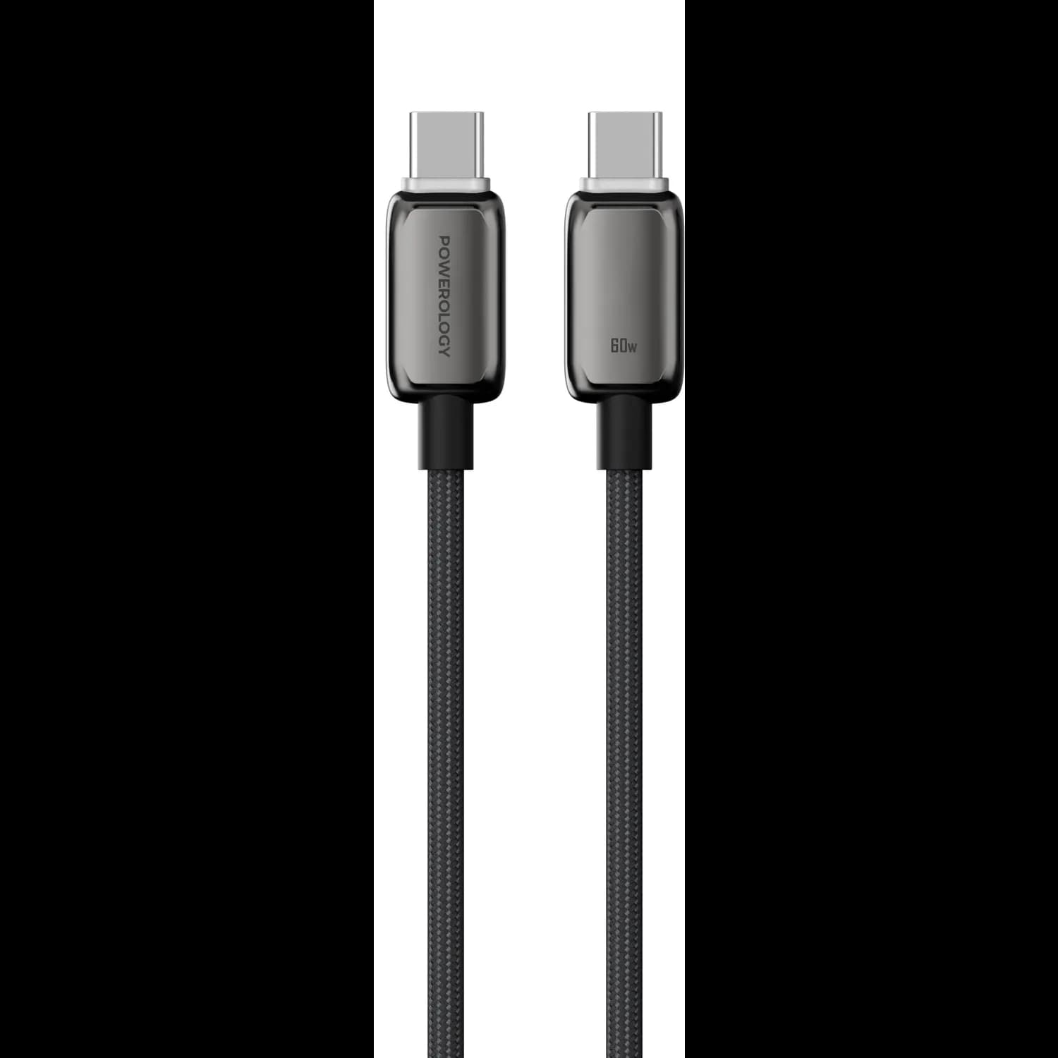 Powerology USB-C Cable Zinco Series - 60W PD Fast Charging, Gray 1