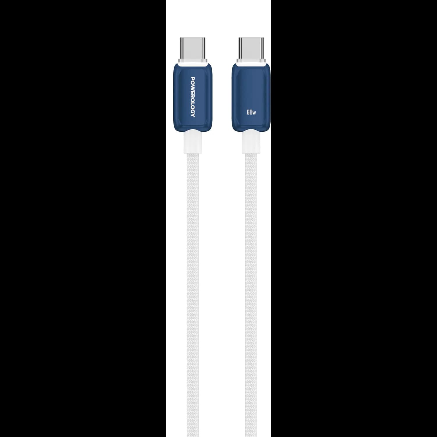 Powerology USB-C Cable - 60W PD, 1M Braided, Blue 1 Powerology USB-C Cable - 60W PD, 1M Braided, Blue 1