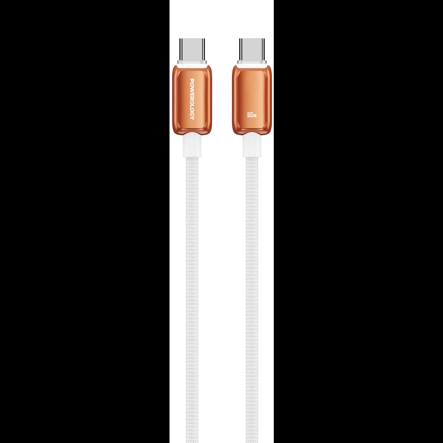 Powerology USB-C Cable - 60W PD, 1M Braided, Orange 1 Powerology USB-C Cable - 60W PD, 1M Braided, Orange 1