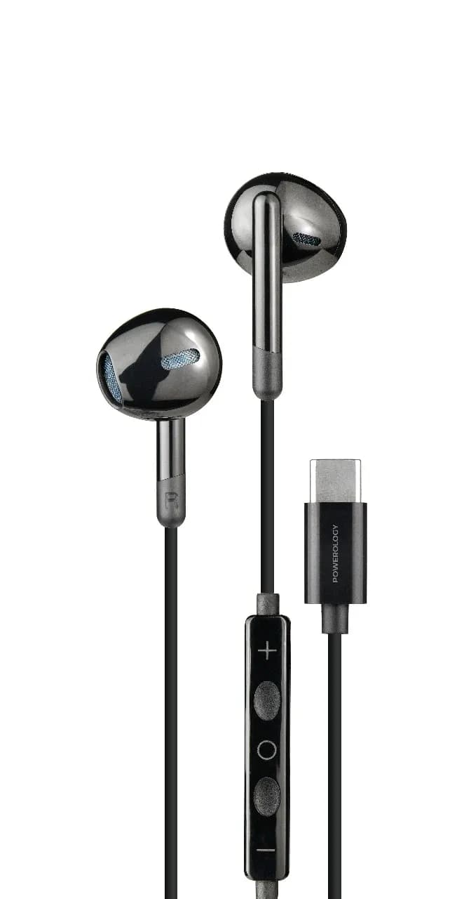 Powerology Stereo Headphone PWEPHCR17BK - 14mm Driver, White 1 Powerology Stereo Headphone PWEPHCR17BK - 14mm Driver, White 1