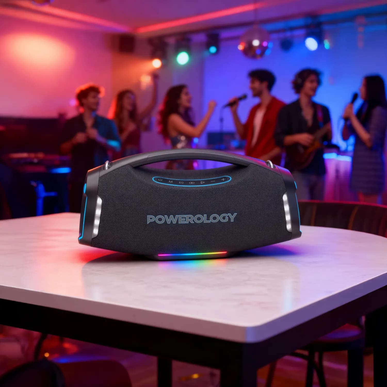 Powerology Bluetooth Speaker - 350W RGB, 16000mAh, IPX5 2