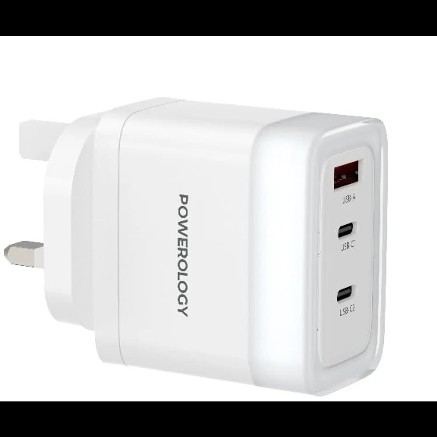 Powerology Fast Charging Adapter LUNEX Series - UK Plug, Blue — White 1 Powerology Fast Charging Adapter LUNEX Series - UK Plug, Blue — White 1
