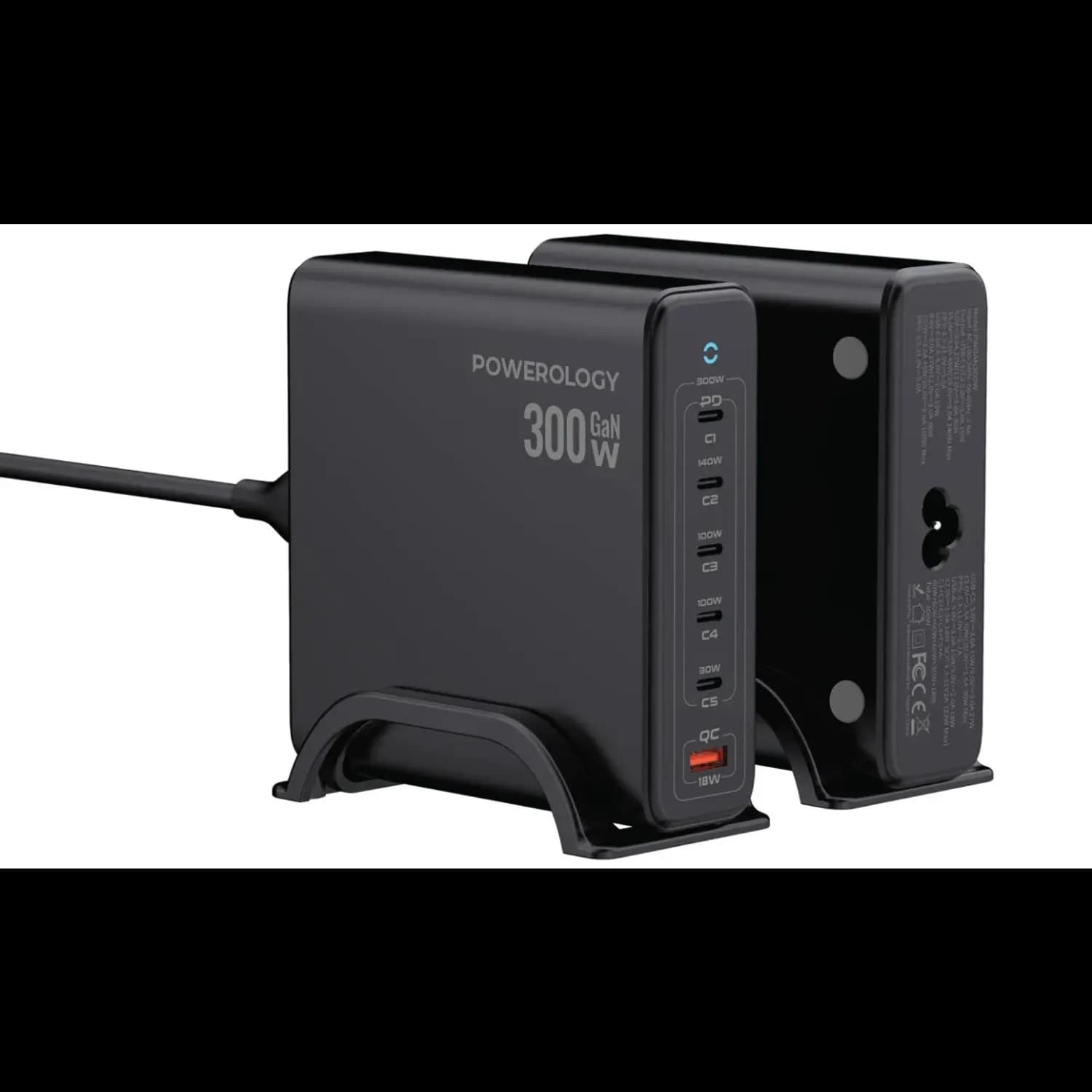 Powerology Charger Volt-X - 300W GaN, Black 1 Powerology Charger Volt-X - 300W GaN, Black 1