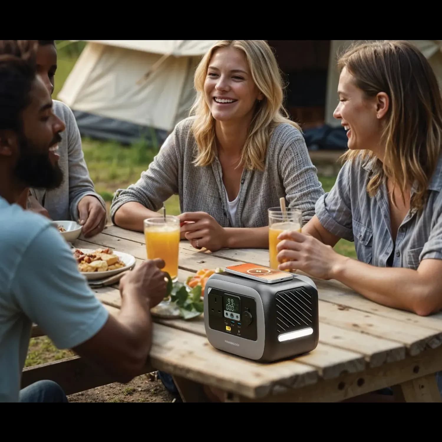 Powerology Portable Power Station Pater I - 300W, Gray 3