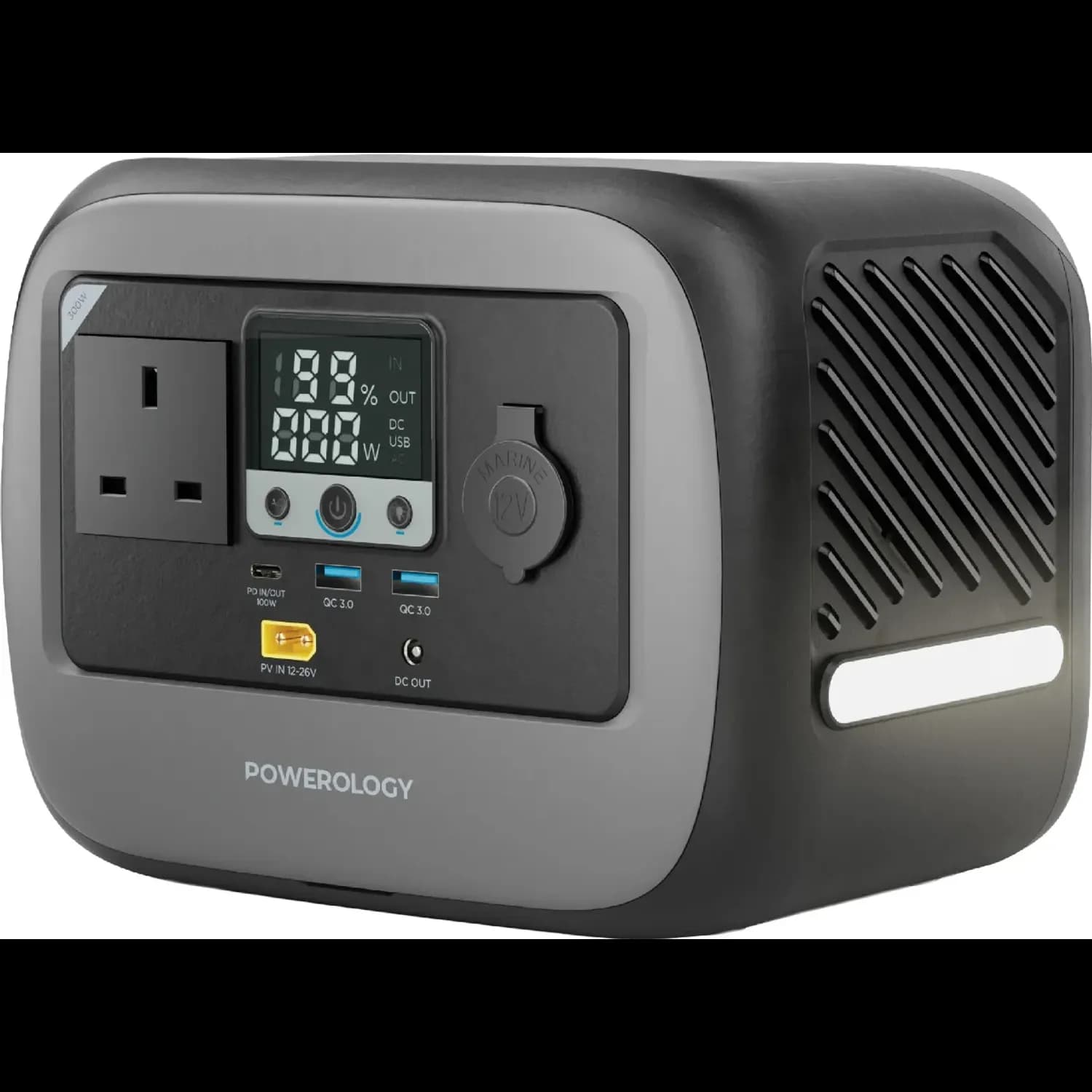 Powerology Portable Power Station Pater I - 300W, Gray 5