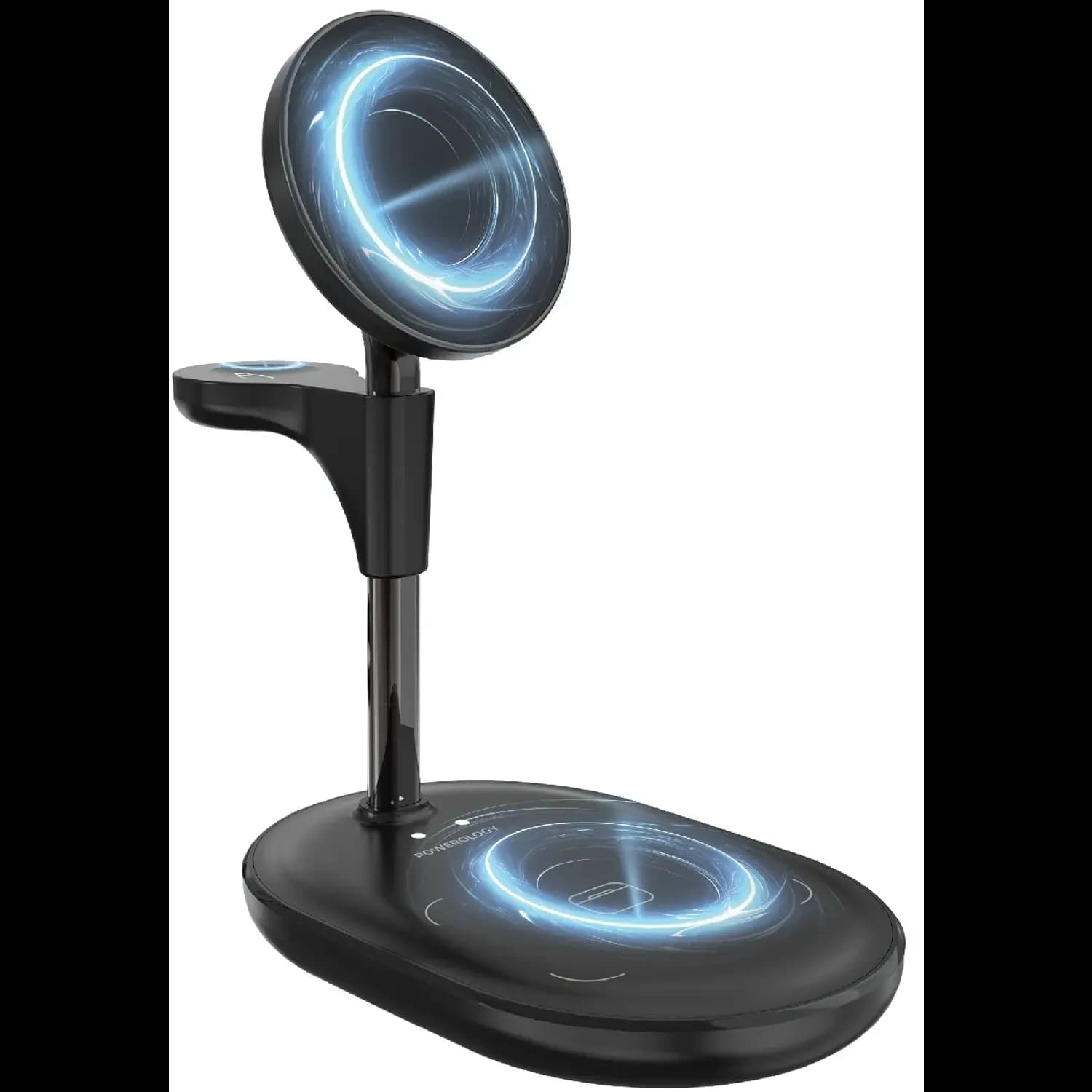 Powerology Wireless Charging Stand - Adjustable Angle, Black 1 Powerology Wireless Charging Stand - Adjustable Angle, Black 1
