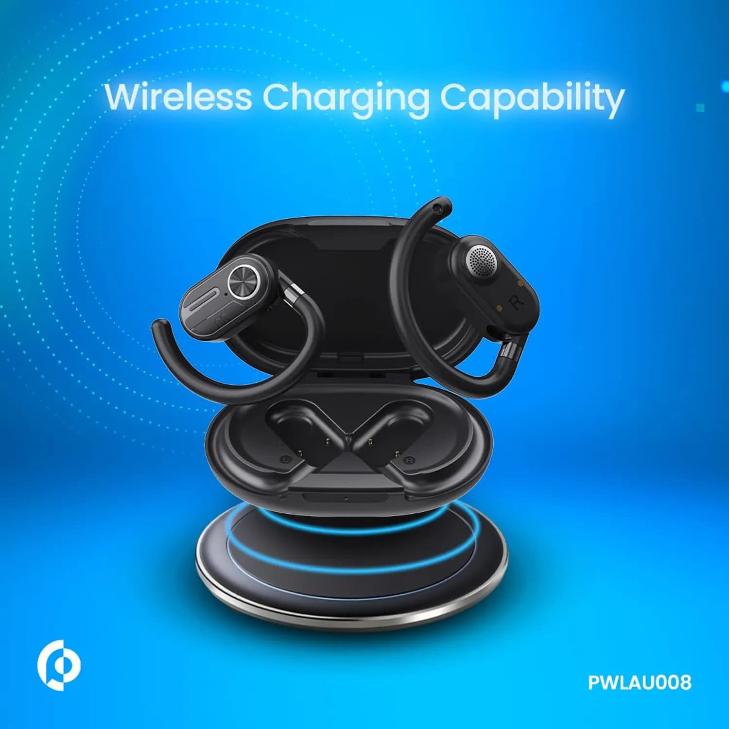 Powerology ENC TWS Air Conduction Earbuds - Bluetooth 5.3, Black 4