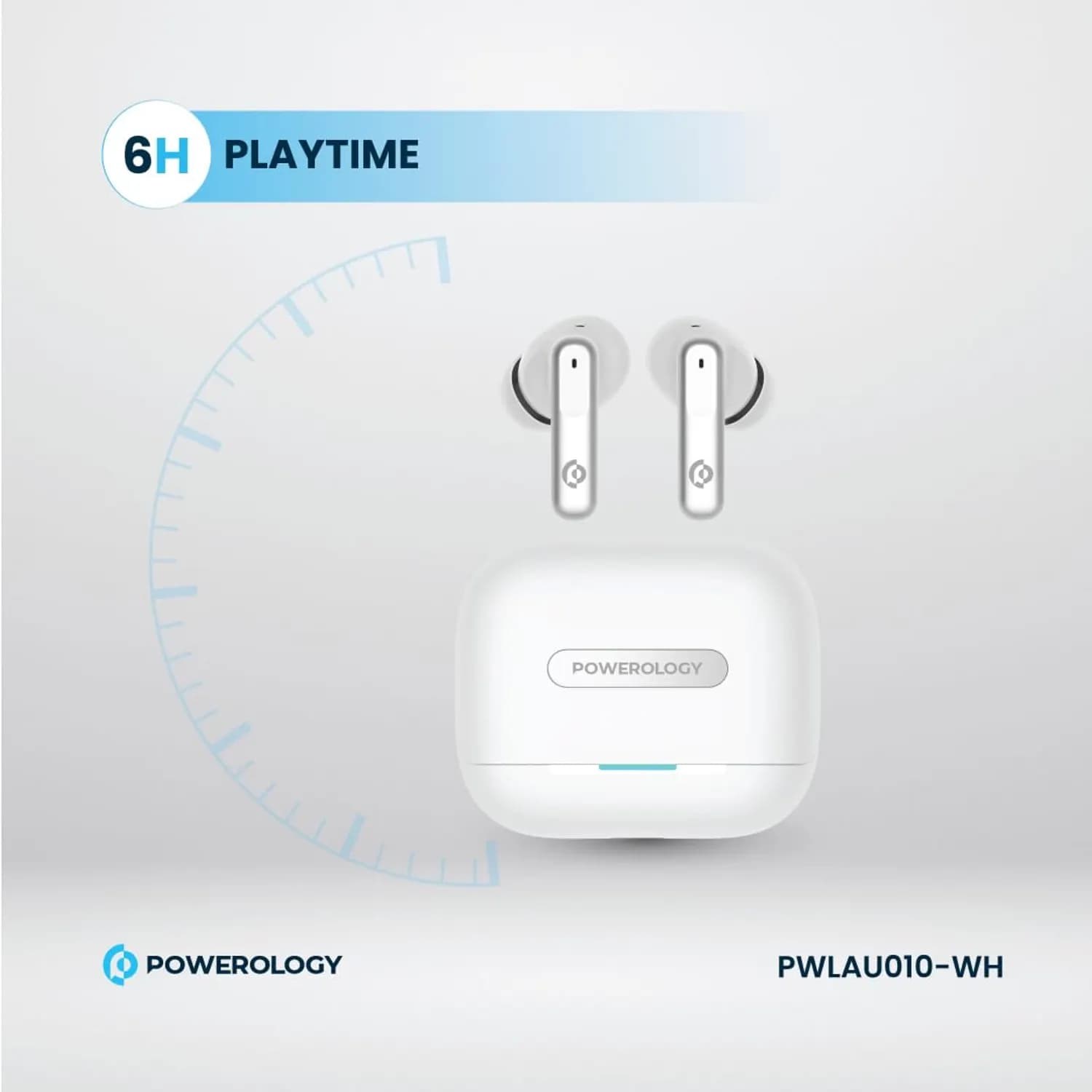 Powerology Earphones - Hybrid ANC+ENC, White — White 2