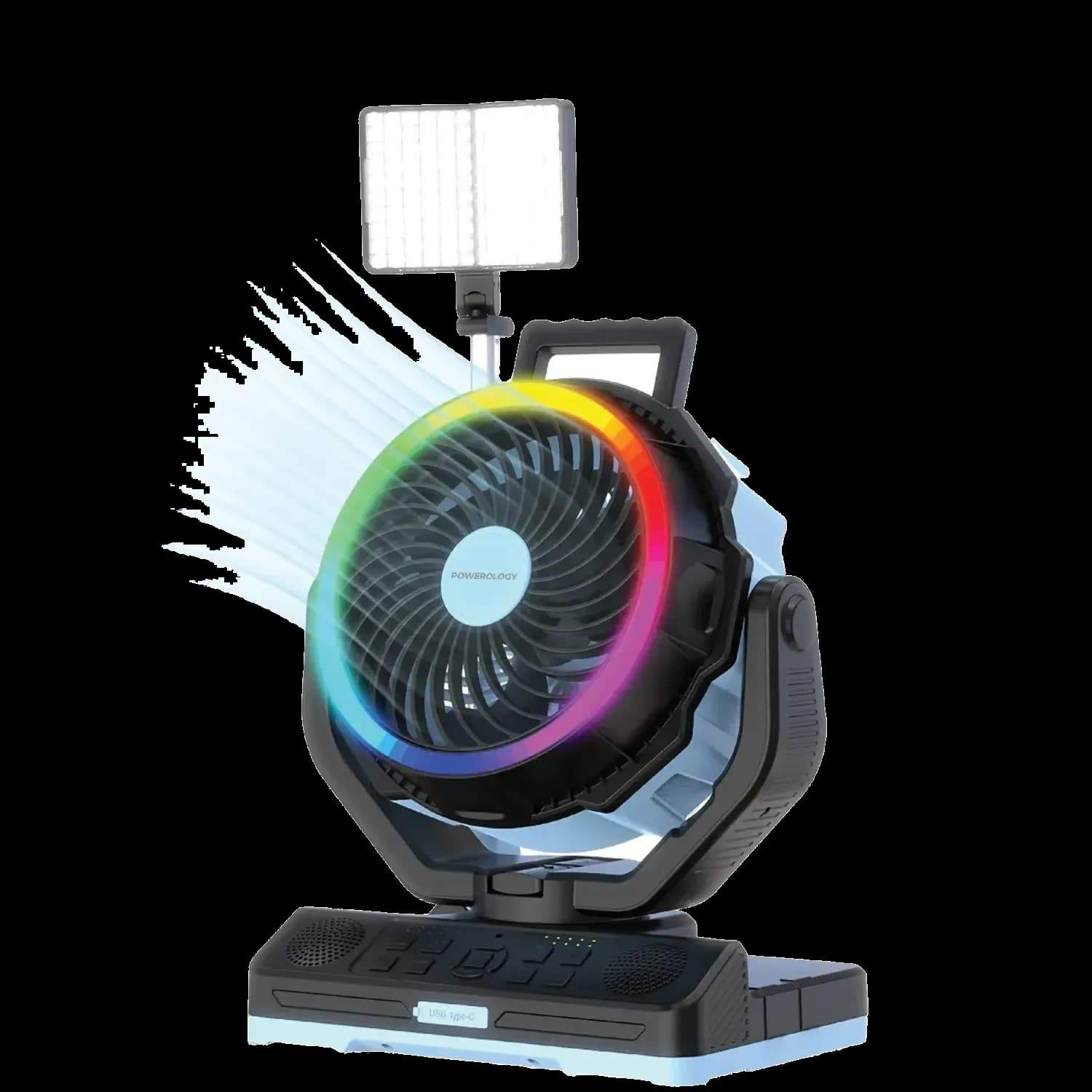 Powerology Oscillating Fan VentoPower 40K - Outdoor, Blue/Black 1 Powerology Oscillating Fan VentoPower 40K - Outdoor, Blue/Black 1