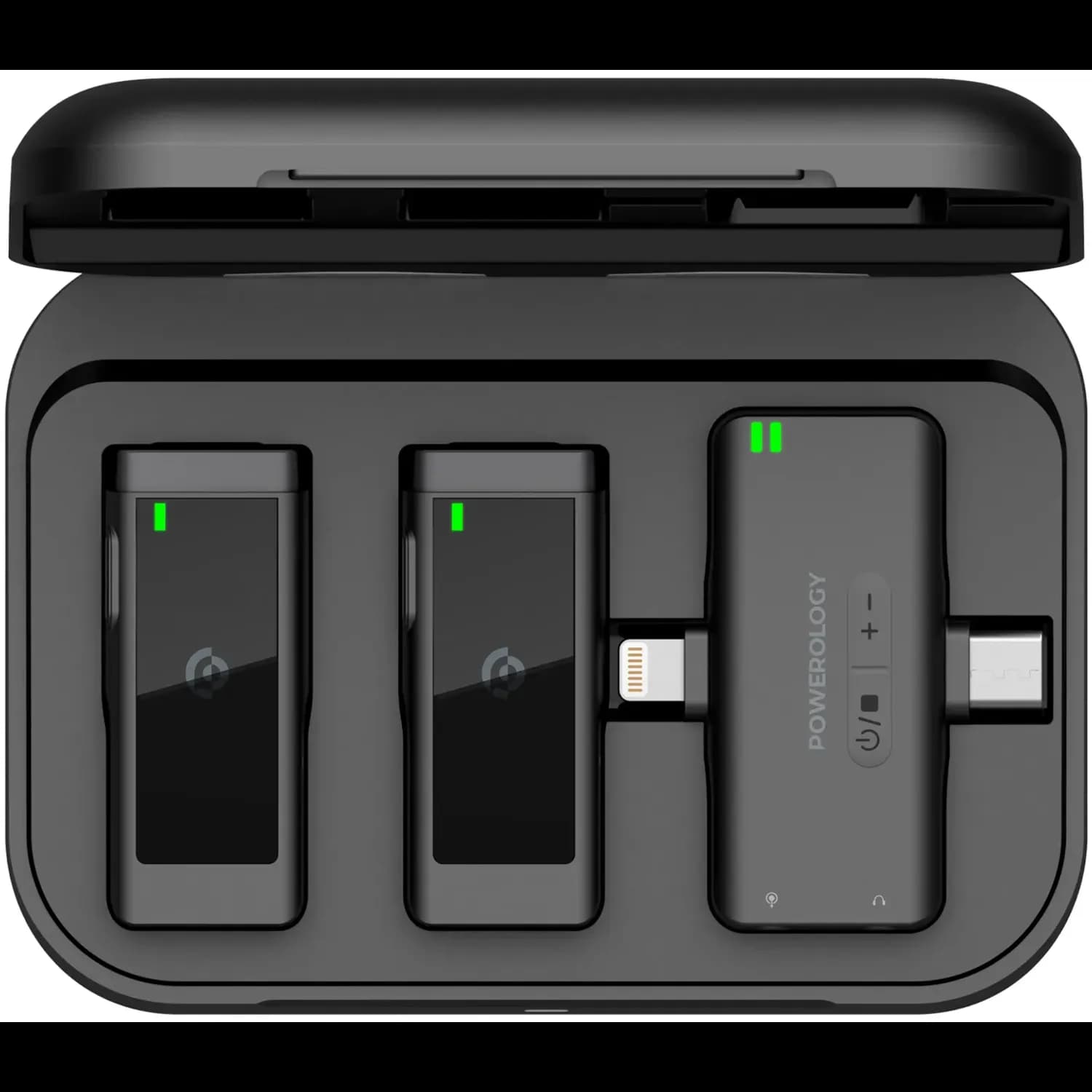 Powerology Wireless Lavalier Microphone - Duo, Black 4
