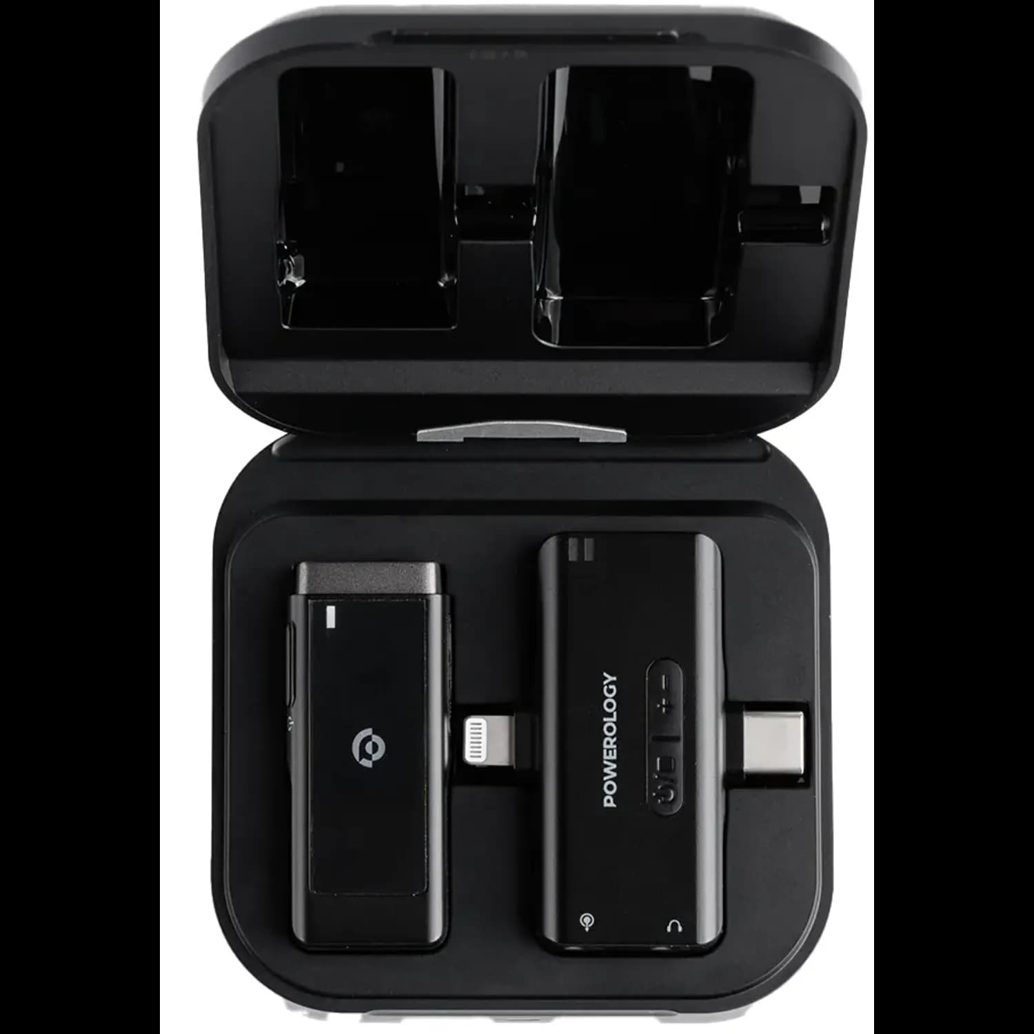 Powerology Wireless Lavalier Microphone - 120m Range, Black 4