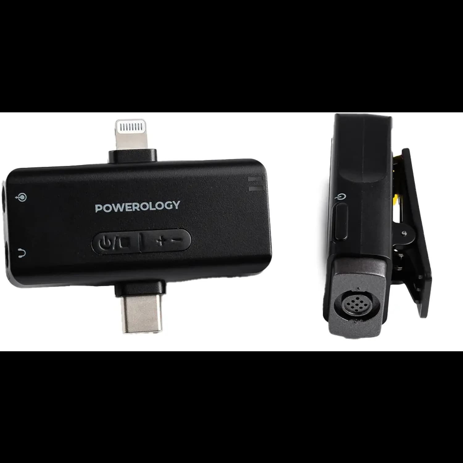 Powerology Wireless Lavalier Microphone - 120m Range, Black 5