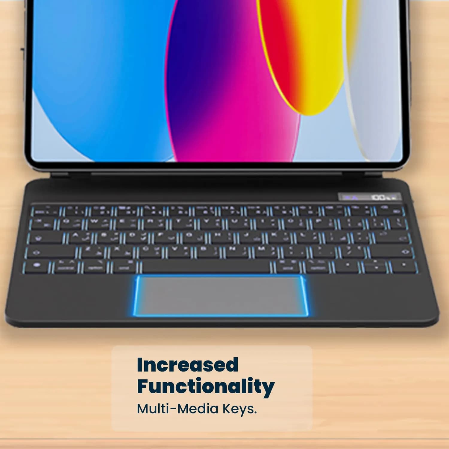 Powerology Wireless Keyboard Case - Magsafe Holder, RGB Backlight, Black 3