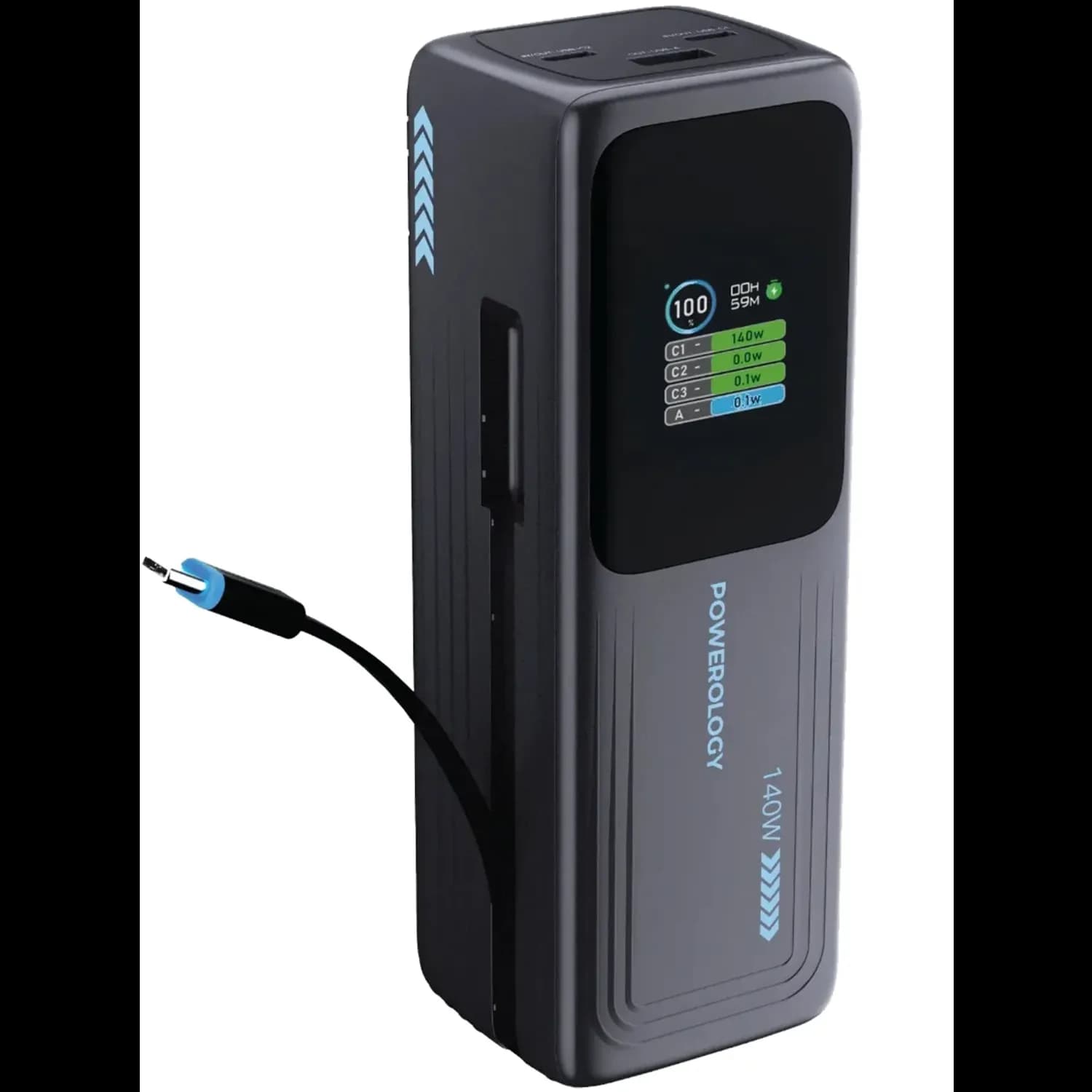 Powerology Power Bank Thunderamp - 30000mAh, Gray 1 Powerology Power Bank Thunderamp - 30000mAh, Gray 1
