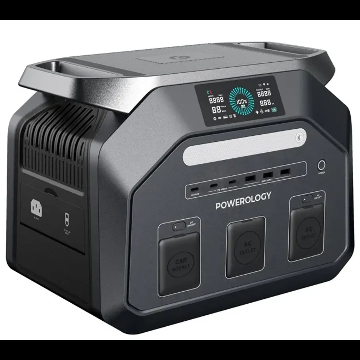 Powerology Portable Power Station Dynamic1800 - 1800W, Black 1